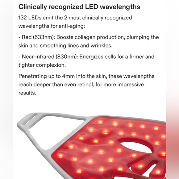 *NIB**CURRENTBODY LED Red Light Therapy Face Mask - Series 1 - Picture 7 of 15